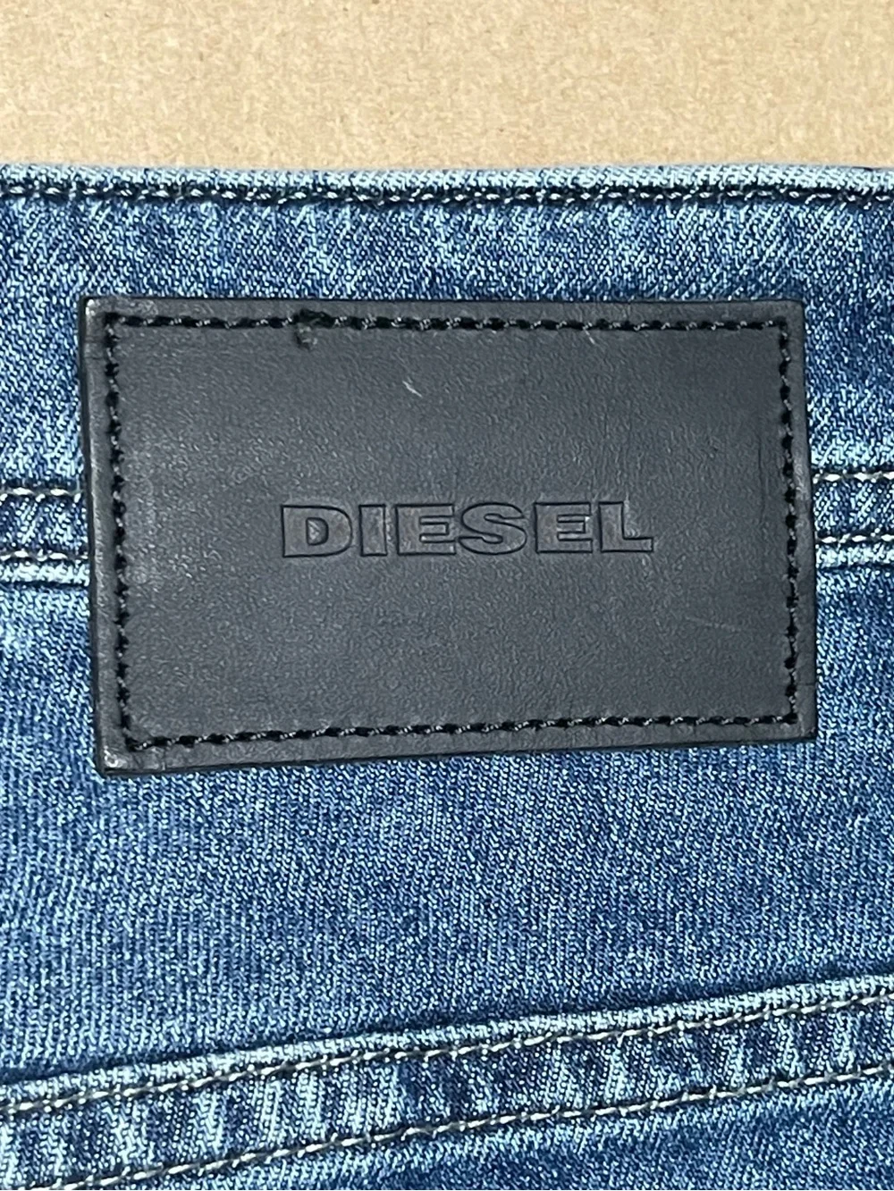 Diesel Men's Straight Jeans in Medium Blue Wash